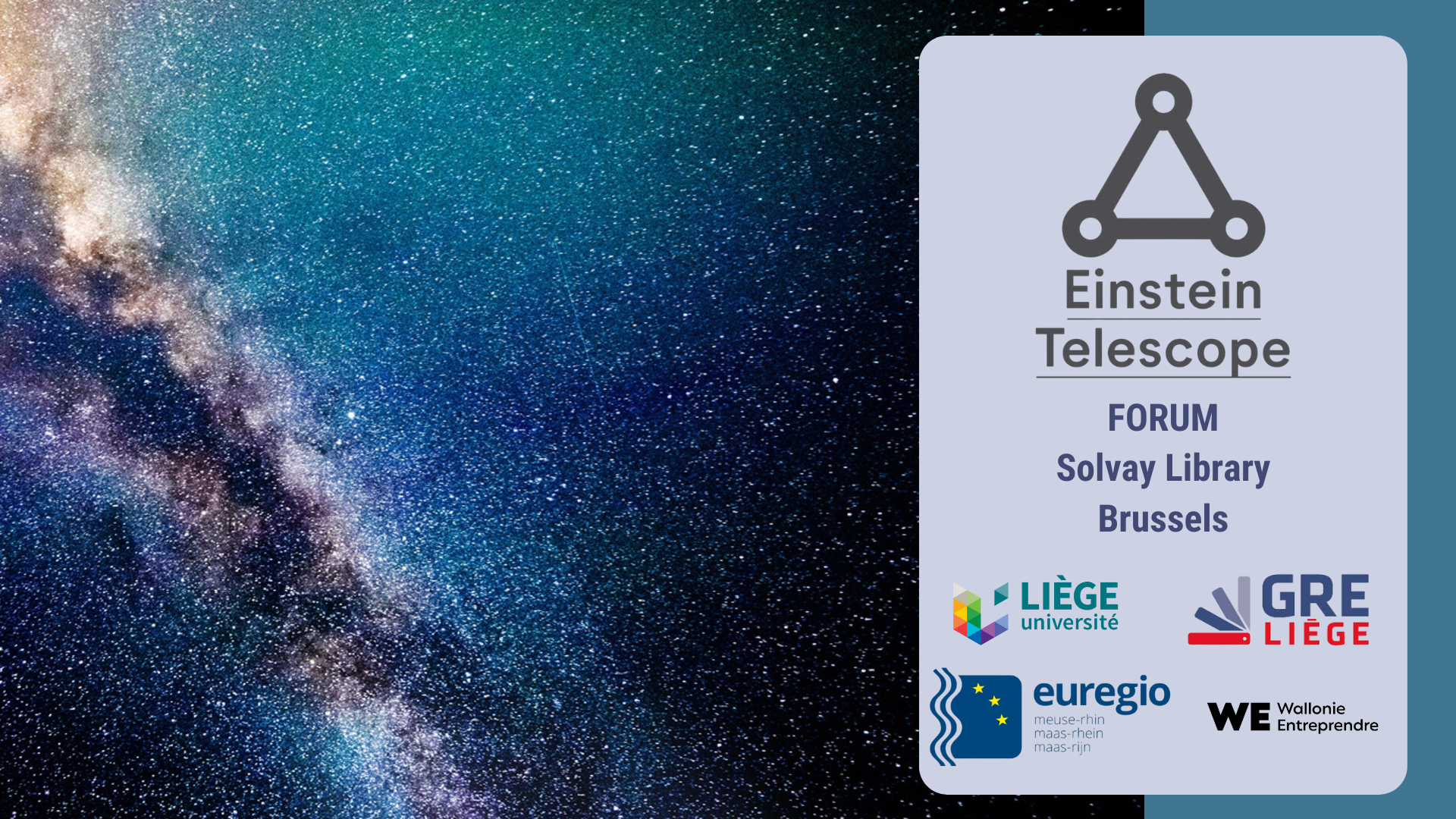 Participez au FORUM Einstein Telescope en Euregio Meuse Rhin le 10/04/24 à Bruxelles