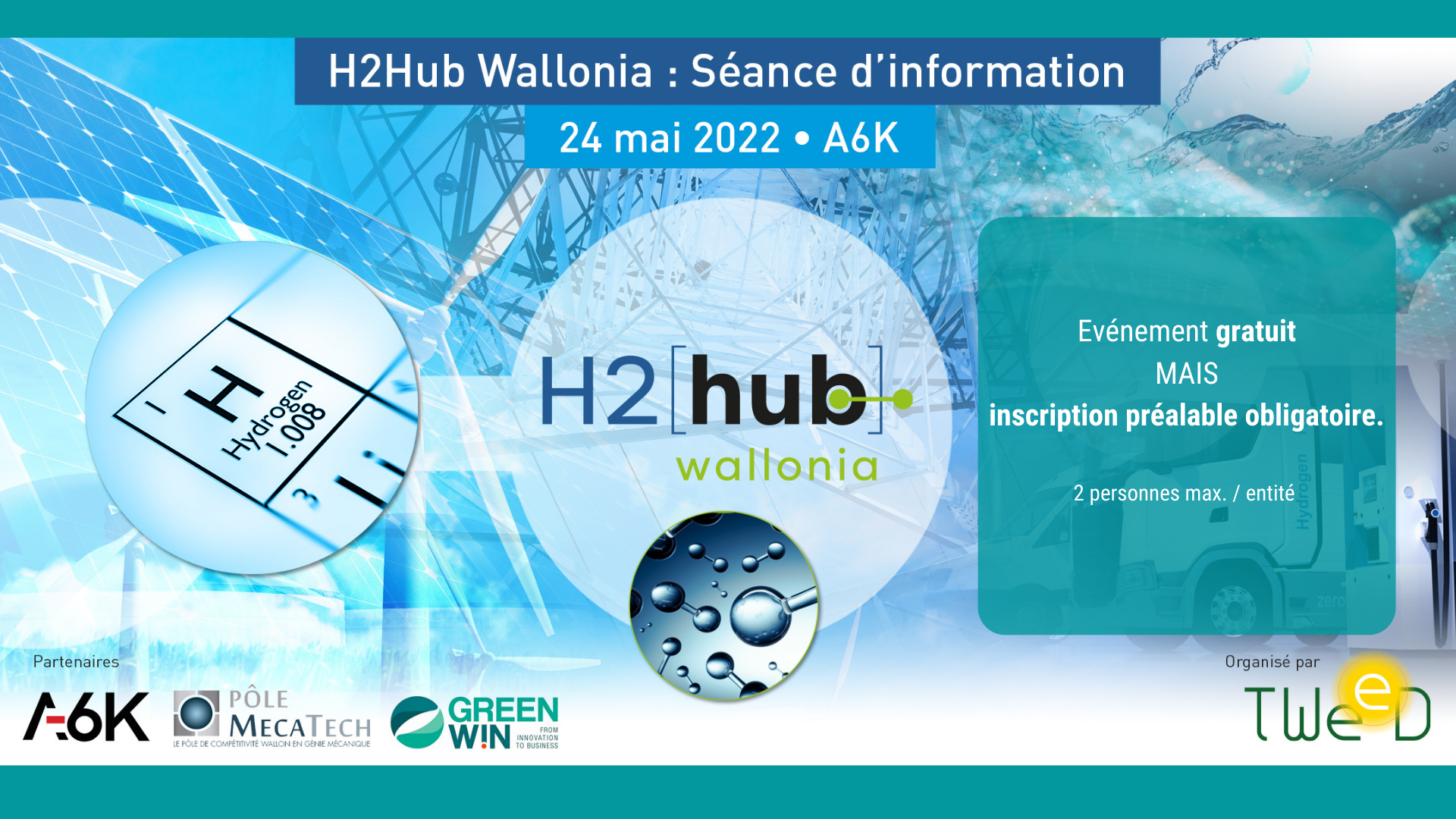 Séance d'info H2Hub: tout savoir sur le programme HECO2 et la nouvelle filière hydrogène wallonne