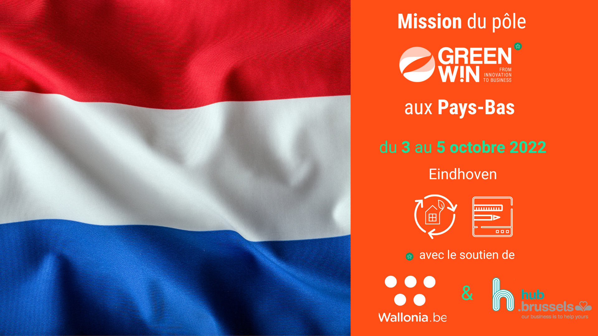 Mission de GreenWin* au Pays-Bas, du 3 au 5 octobre 2022, sur le thème 