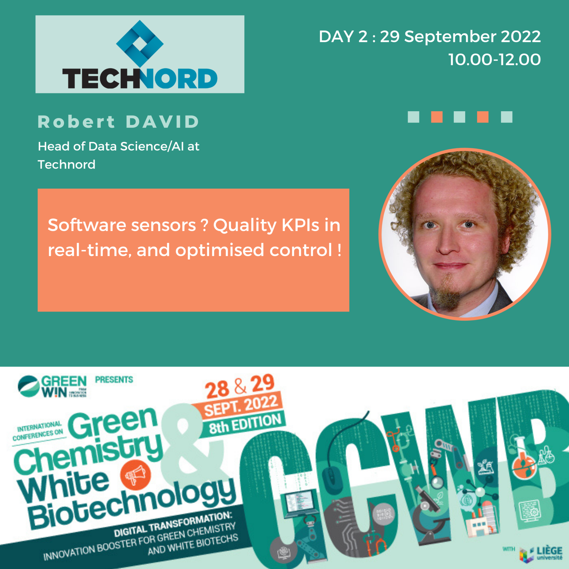 Dig the gold hidden in your data silos by contextualising your production with Robert DAVID, PhD  from Technord at the 8th edition of GreenWin's International Conference on Green Chemistry & White Biotech