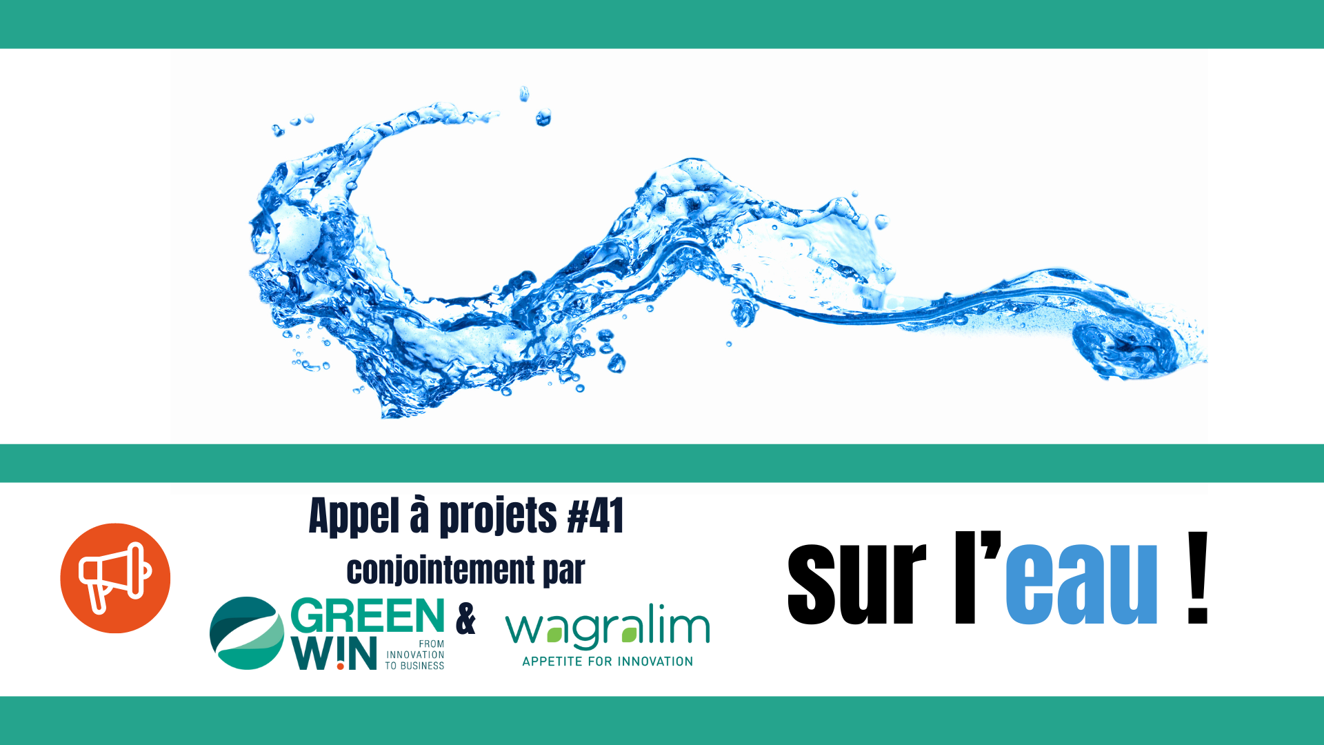 GreenWin & Wagralim lancent ensemble un appel à projets sur l'EAU