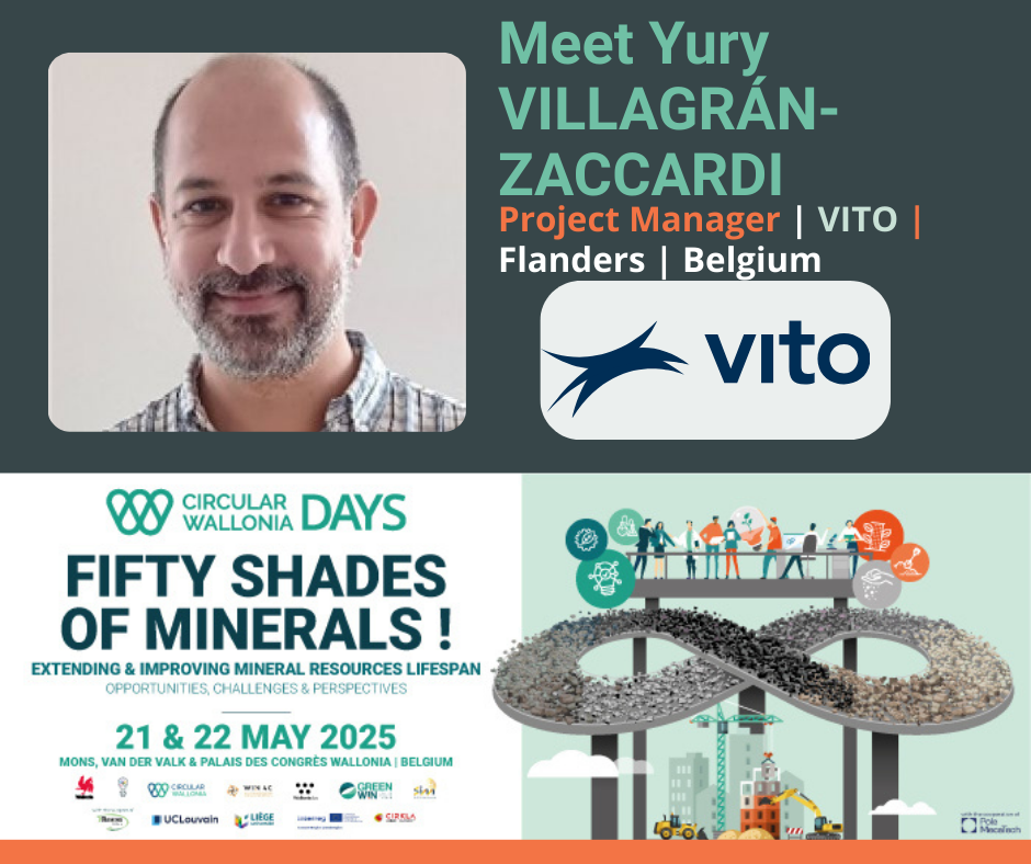 Yury VILLAGRÁN-ZACCARDI is a researcher at VITO, the Flemish Institute for Technological Research, and will be speaking at Circular Wallonia Days 2025.