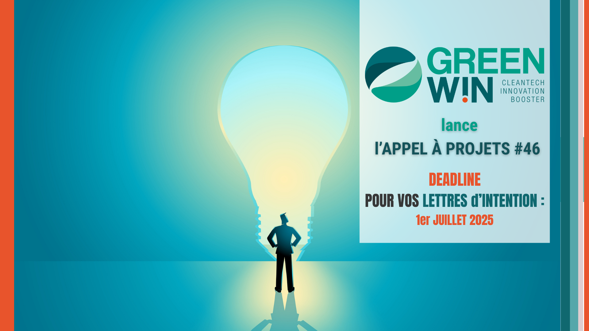 GreenWin lance l’appel à projets #46 - échéance décembre 2025 : nous attendons vos lettres d’intention !