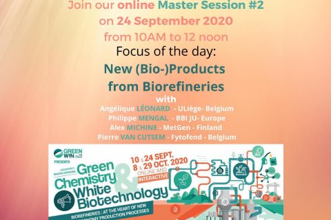 Join us on the 2nd of our 4 Master Sessions on (Bio)Products from Biorefineries