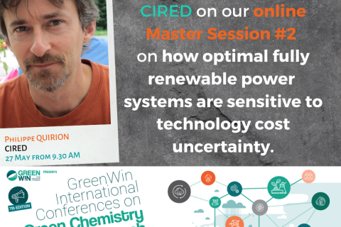 Want to know how  optimal fully renewable power systems are sensitive to technology cost uncertainty ? Meet Philippe QUIRION from CIRED - France