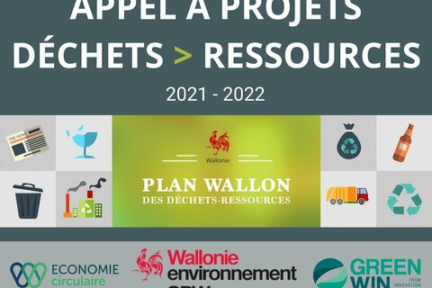 L’appel à projets « Déchets-ressources 2021-2022 » pour accompagner la transition vers une économie circulaire en Wallonie est lancé