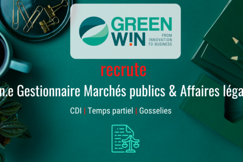 GreenWin recrute un.e Gestionnaire Marchés publics & Affaires légales