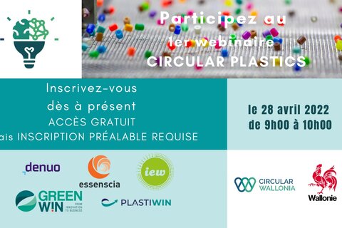 PARTICIPEZ au 1er webinaire Circular Plastics de la stratégie Circular Wallonia