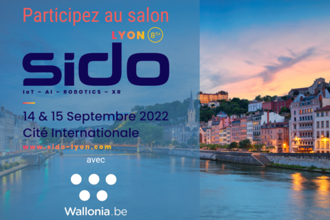 Pour la première fois l’AWEX organise une présence wallonne au salon du SIDO à Lyon DU 14 AU 15 SEPTEMBRE 2022.