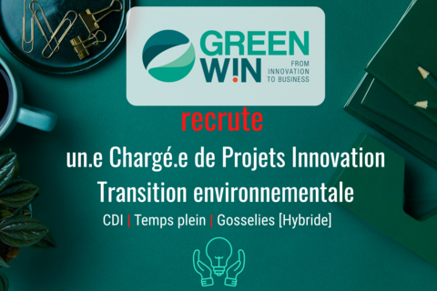 GreenWin recrute un.e Chargé.e de projets en Innovation