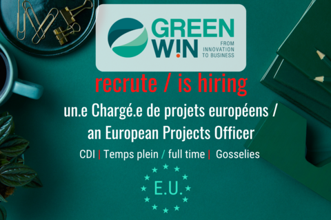GreenWin recrute un.e Chargé.e de Projets européens / GreenWin is hiring an European Projects Officer