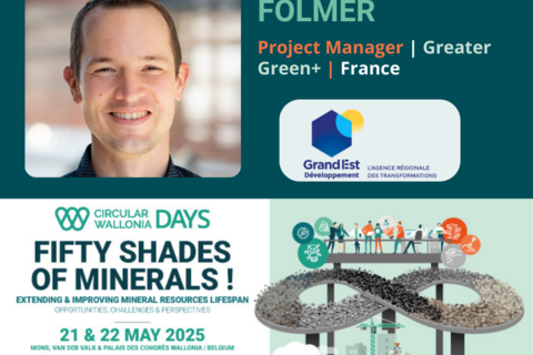 Meet Alexandre FOLMER, Project Manager of the Greater Region's Greater Green + Programme at the Circular Wallonia Days 2025 in Mons on 21 and 22 May 2025.