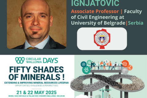 Ivan IGNJATOVIĆ, Associate Professor of Concrete Structures at the Faculty of Civil Engineering, University of Belgrade, will be at Circular Wallonia Days 2025.