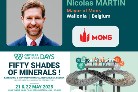 Les Circular Wallonia Days se profilent et ses participants seront accueillis par Nicolas MARTIN, Bourgmeste de Mons