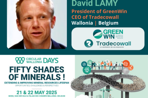David LAMY, CEO de Tradecowall & Président de GreenWin accueille les participants des Circular Wallonia Days 2025